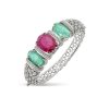 Emerald Ruby & Diamond Bala Bracelet