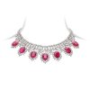 Classic Ruby Diamond Bridal Necklace