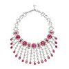 classic ruby diamond bridal necklace