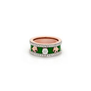 Elephant Diamond Band Ring