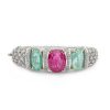 Emerald Ruby & Diamond Bala Bracelet