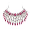 classic ruby diamond bridal necklace