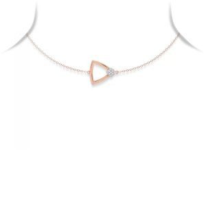 Triangle Diamond Pendant Necklace