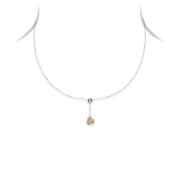 Diamond Knot Pendant Necklace