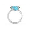 Chalcedony, Turquoise & Diamond Ring