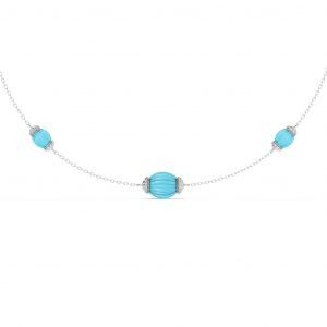 Bella Rosa Diamond & Turquoise Necklace
