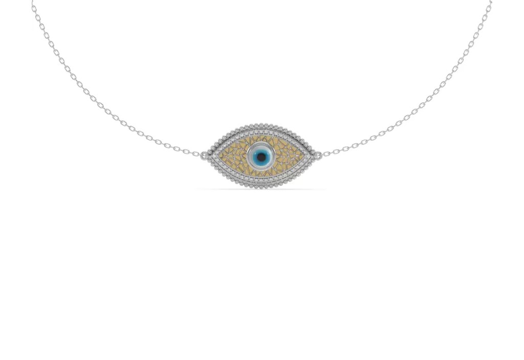 Evil Eye Diamond Pendant Necklace