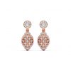 Diamond & Ruby Filigree Hanging Earrings