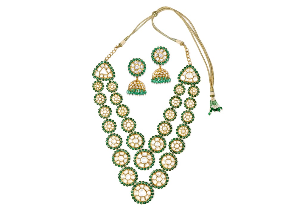 Jadau Set: Necklace and Earring Set