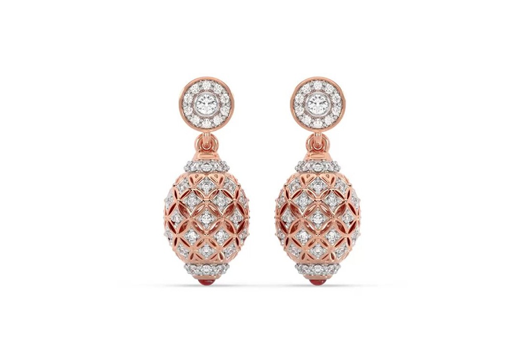 Diamond Filigree Hanging Earrings