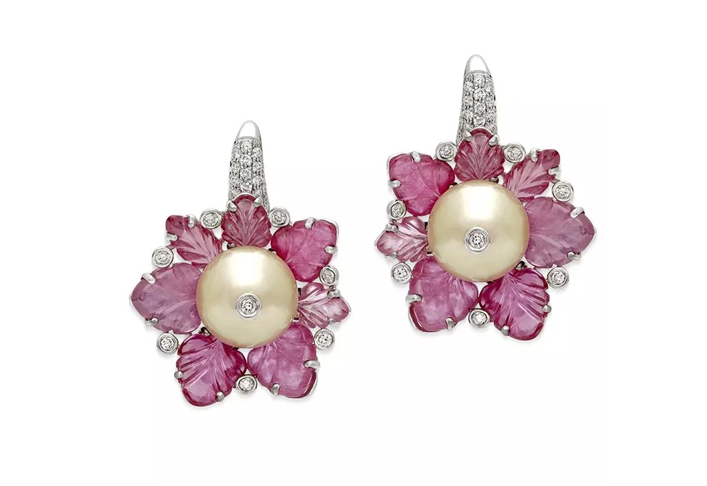 Floral and Pearl Fantasy Earrings