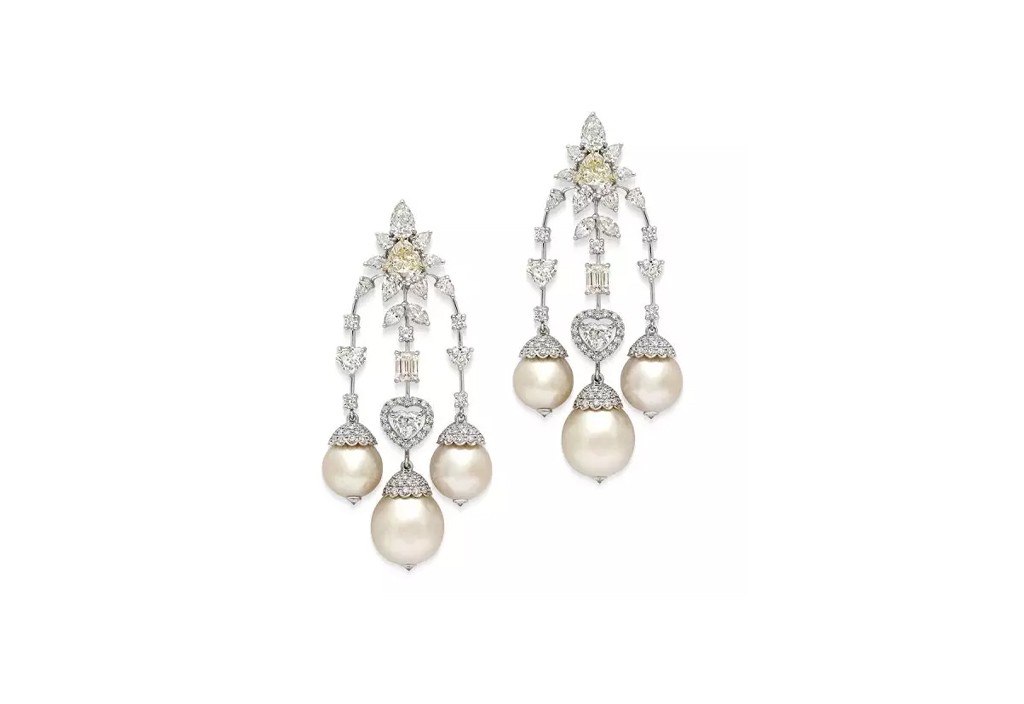 Canary Keshi Pearl & Diamond Earrings