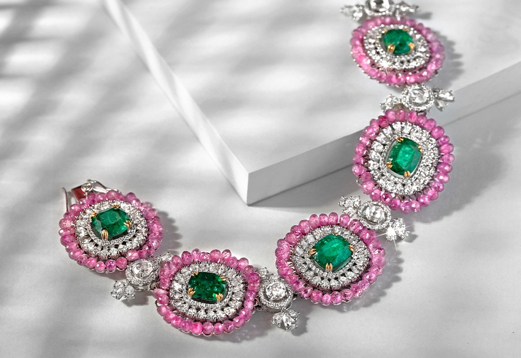 Emerald & Ruby Bracelet Choker