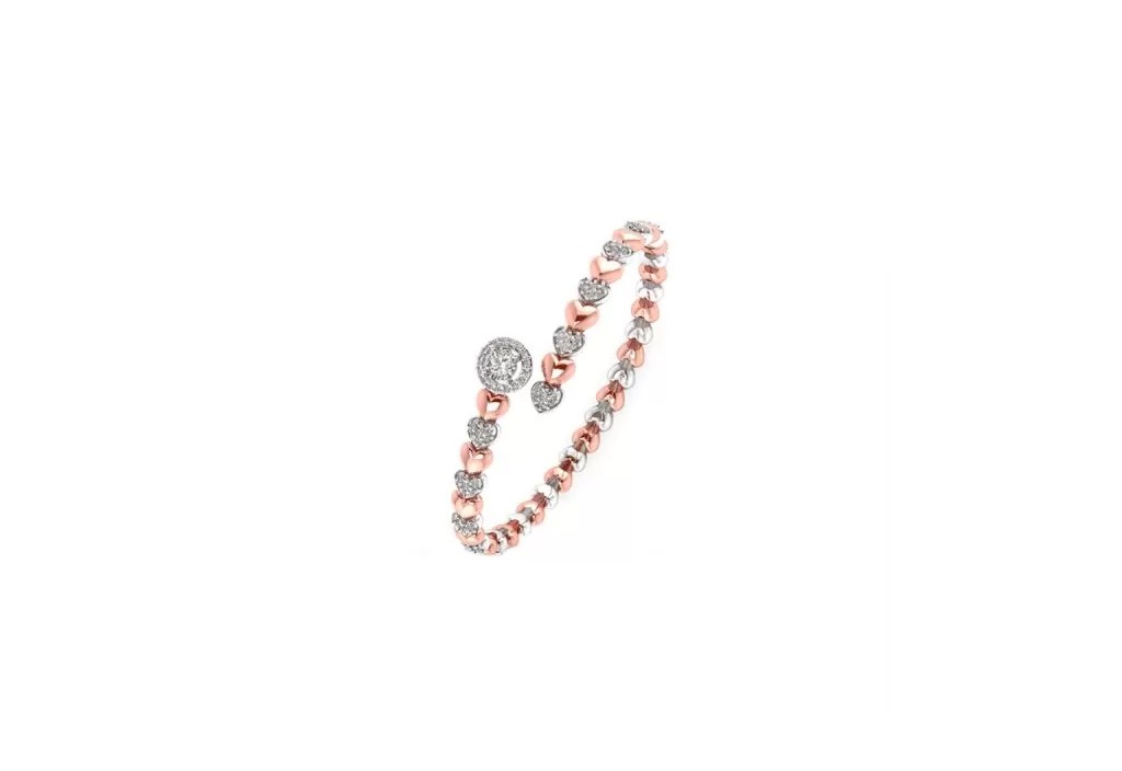 Heart spring diamond bracelet