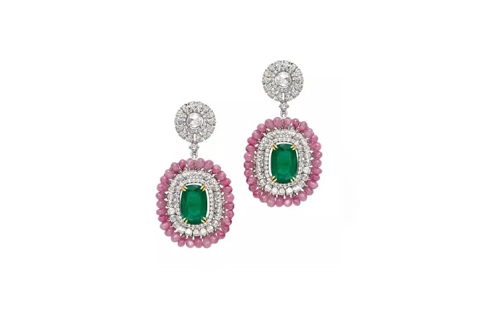 Emerald & Ruby Earrings