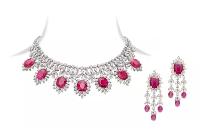 Classic Ruby & Diamond Necklace