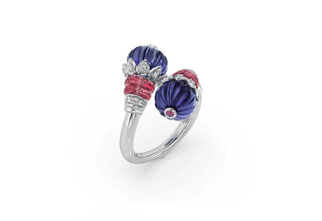 RUBY TANZANITE RING