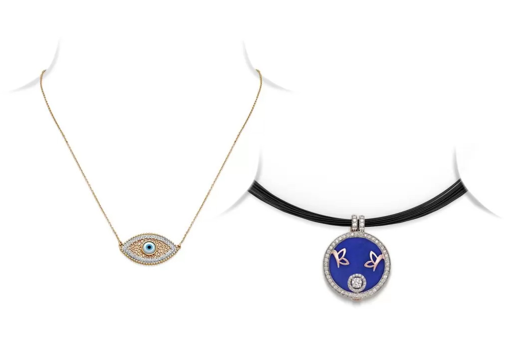 Evil Eye Diamond Pendant Necklace