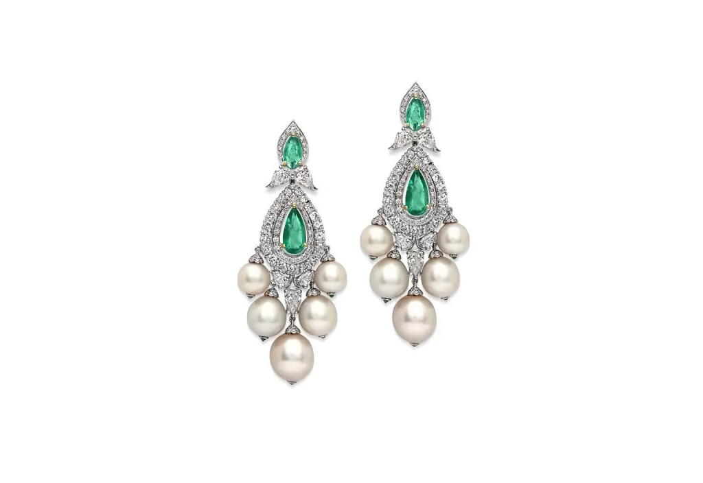 Emerald Drop Bridal Earrings