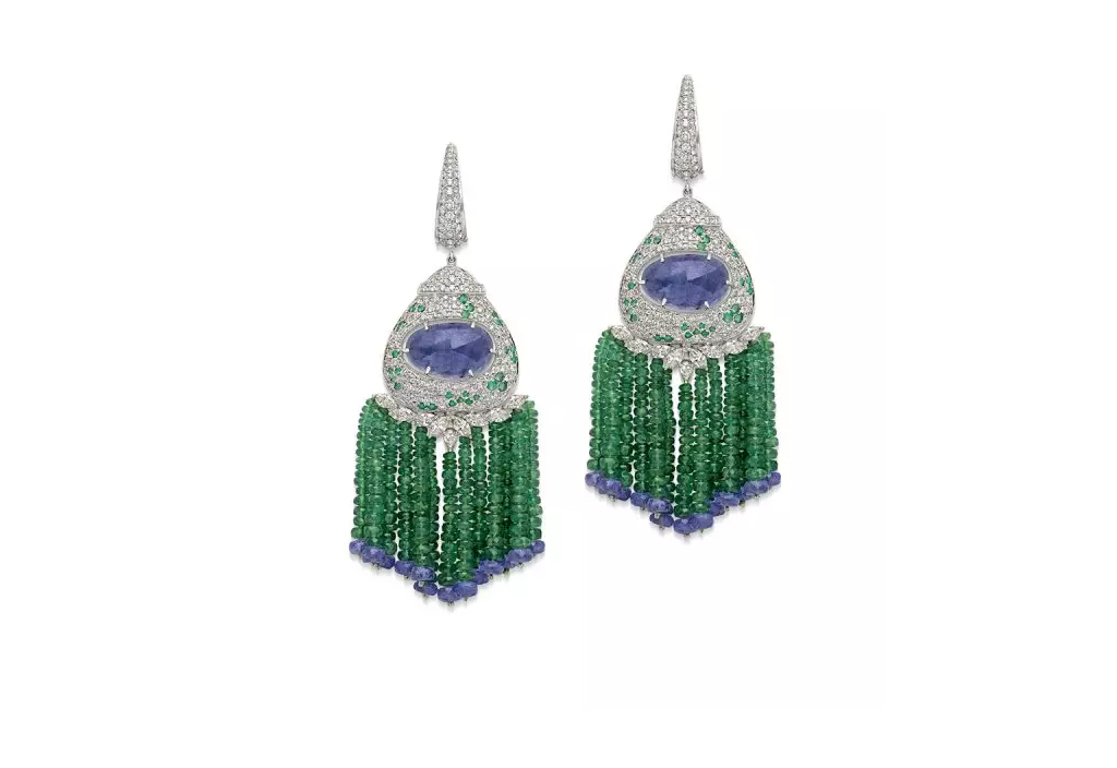 Emerald Tanzanite-Flair Earrings