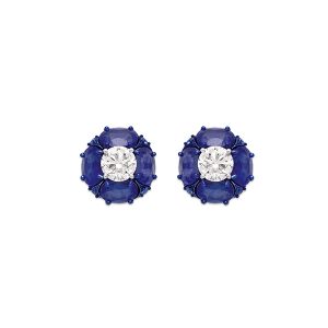 Kyanite Diamond Solitaire Stud Earrings