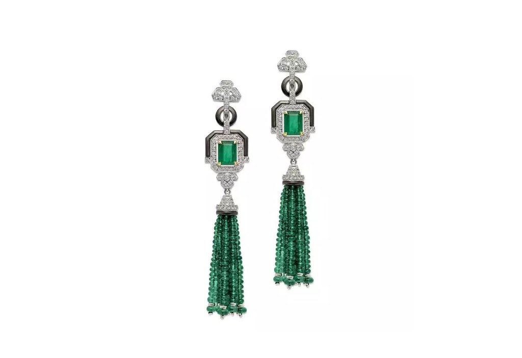 Emerald Diamond Flair Earrings