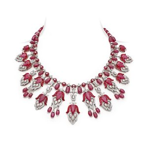 Ruby Diamond Bridal Necklace