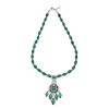 Art Deco Emerald & Black Onyx Pendant Necklace