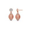 Ruby & Diamond Filigree Hanging Earrings