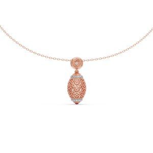 Ruby & Diamond Filigree Pendant Necklace