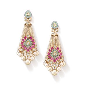 Pearl Uncut Diamonds Raj Kumari Earrings
