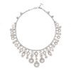 Classic Diamond & Pearl Bridal Necklace