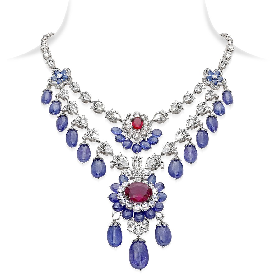 Buy Latest Diamond Necklace Designs for Women | Rose Jewellery