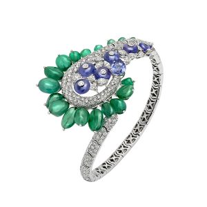 EMERALD TANZANITE WRAP BRACELET