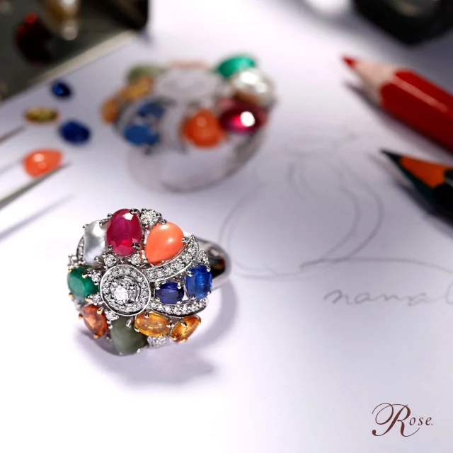 NAVRATNA REIMAGINED

Melding Age-Old Symbolism with Contemporary Elegance, each gemstone has been thoughtfully selected to bring this timeless tradition into a new era. The Limited-Edition Rose Navratna Ring is a testament to Rose’s expertise in designing and crafting the finest Gemstones into life.

#TheHouseofRose #RoseJewellery #LuxuryJewellery #DesignerJewellery #ColoursofLife #Gemstones #Navratna #Rings #Astrology